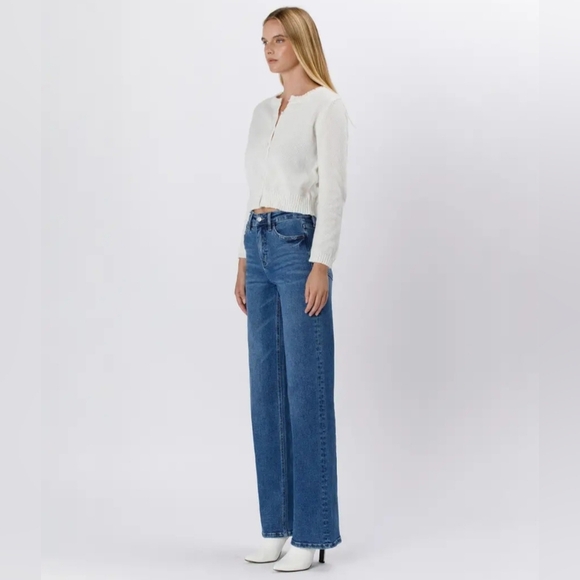 90'S SUPER HIGH RISE WIDE LEG JEANS TUMMY CONTROL - Picture 4 of 7